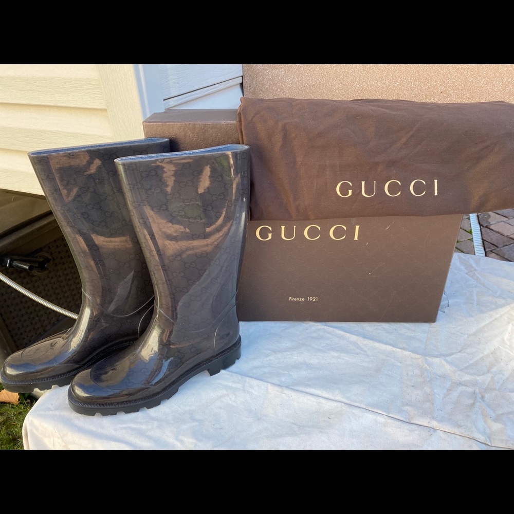 Gucci Rain Boots Great Condition Like New